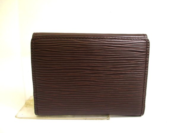 Photo2: LOUIS VUITTON Epi Mocha Leather Coin Purse Ludlow #a790