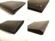 Photo7: GUCCI Dark Brown Leather Bifold Bill Wallet #a791