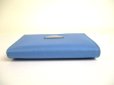 Photo6: PRADA Light Blue Nylon Black Leather Card Case Card Holder #a793