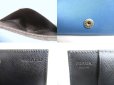 Photo9: PRADA Light Blue Nylon Black Leather Card Case Card Holder #a793