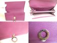 Photo8: BVLGARI Purple Leather Logo Clip Silver H/W Flap Long Wallet #a794
