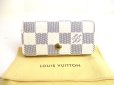Photo1: LOUIS VUITTON Damier Azur Leather Multicles 4 Key Chain #a795 (1)