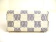 Photo2: LOUIS VUITTON Damier Azur Leather Multicles 4 Key Chain #a795 (2)