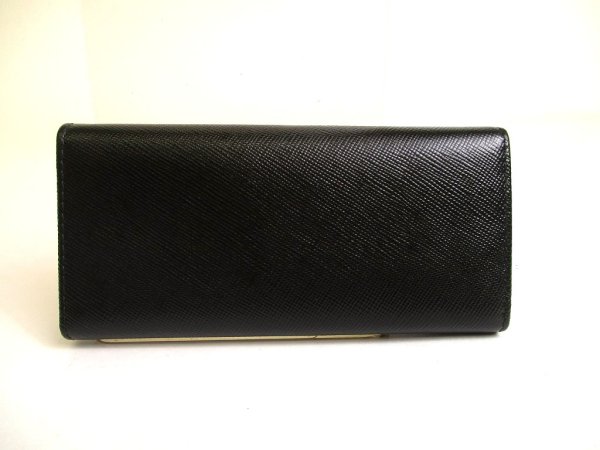 Photo2: PRADA Black Saffiano Leather 6 Pics Key Chain #a796