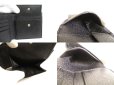 Photo9: BVLGARI Black Leather Coationg Canvas Mirerige Bifold Wallet #a797
