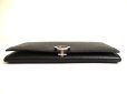 Photo5: BVLGARI Black Leather Logo Clip Flap Long Wallet #a800