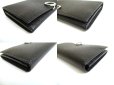 Photo7: BVLGARI Black Leather Logo Clip Flap Long Wallet #a800