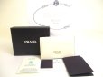 Photo1: PRADA White Soft Leather Card Case Card Holder #a801 (1)