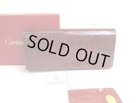 Cartier Happy Birthday Bordeaux Calf Leather Bifold Long Wallet #a802