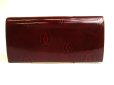 Photo2: Cartier Happy Birthday Bordeaux Calf Leather Bifold Long Wallet #a802 (2)