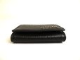 Photo5: GUCCI Metal Logo Black Leather Coin Purse #a806