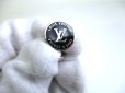 Photo9: LOUIS VUITTON Silver Metal Black Enamel LV Award Cufflinks #a809