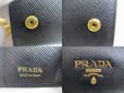 Photo10: PRADA Black Saffiano Metal Leather 4 Pics Key Chain #a810