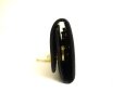 Photo3: PRADA Black Saffiano Metal Leather 4 Pics Key Chain #a810