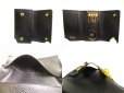 Photo8: PRADA Black Saffiano Metal Leather 4 Pics Key Chain #a810