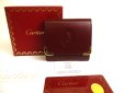 Photo1: Cartier Must de Cartier Bordeaux Leather Coin Purse #a811 (1)