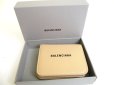 Photo12: BALENCIAGA Beige Leather Bifold Wallet Compact Wallet #a812