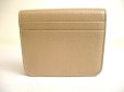 Photo2: BALENCIAGA Beige Leather Bifold Wallet Compact Wallet #a812 (2)