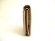 Photo4: BALENCIAGA Beige Leather Bifold Wallet Compact Wallet #a812