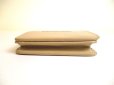Photo5: BALENCIAGA Beige Leather Bifold Wallet Compact Wallet #a812