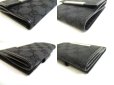 Photo7: GUCCI GG Black Canvas Black Leather Bifold Wallet Compact Wallet #a813