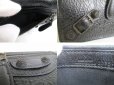 Photo9: BALENCIAGA Black Leather Flap Wallet The Classic Money #a816