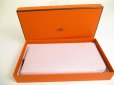 Photo12: HERMES Lignt Pink Veau Epson SILK'IN LINE Round Zip Wallet Azap Long #a817