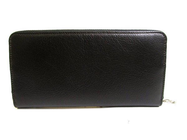 Photo2: Cartier Must Collection Black Leather Round Zip Wallet Purse #a822