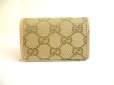 Photo2: GUCCI Interlocking G GG Canvas Light Pink Leather 6 Pics Key Chain #a824 (2)