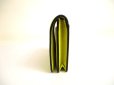 Photo3: Salvatore Ferragamo Gancini Silver H/W Yellow Leather Business Card Holder #a825