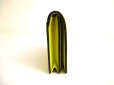 Photo4: Salvatore Ferragamo Gancini Silver H/W Yellow Leather Business Card Holder #a825