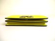 Photo5: Salvatore Ferragamo Gancini Silver H/W Yellow Leather Business Card Holder #a825