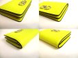 Photo7: Salvatore Ferragamo Gancini Silver H/W Yellow Leather Business Card Holder #a825