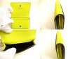 Photo8: Salvatore Ferragamo Gancini Silver H/W Yellow Leather Business Card Holder #a825