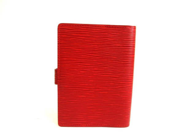 Photo2: LOUIS VUITTON Epi Red Document Holders Small Ring Agenda Cover #a827