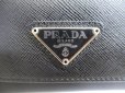 Photo10: PRADA Black Saffiano Leather 6 Pics Key Chain #a828