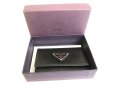 Photo12: PRADA Black Saffiano Leather 6 Pics Key Chain #a828