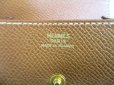 Photo10: HERMES Gold Couchevel Leather Gold H/W Coin Purse Levan Cattle #a830