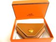 Photo12: HERMES Gold Couchevel Leather Gold H/W Coin Purse Levan Cattle #a830