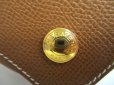 Photo9: HERMES Gold Couchevel Leather Gold H/W Coin Purse Levan Cattle #a830
