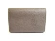 Photo2: Saint Laurent YSL Gray Leather Trifold Wallet Compact Wallet #a831 (2)