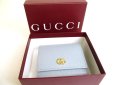 Photo12: GUCCI Double G Light Blue Leather Bifold Wallet Compact Wallet #a833