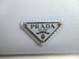 Photo10: PRADA Light Blue Saffiano Leather Card Case Card Holder #a834