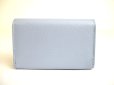 Photo2: PRADA Light Blue Saffiano Leather Card Case Card Holder #a834 (2)