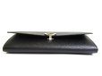 Photo5: BVLGARI Black Leather Logo Clip Bifold Long Wallet #a842