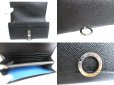 Photo8: BVLGARI Black Leather Logo Clip Bifold Long Wallet #a842