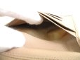 Photo11: PRADA Saffiano Beige Leather Bifold Wallet Compact Wallet #a849