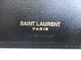 Photo10: Saint Laurent YSL Black Leather Gold H/W Bifold Bill Wallet #a850
