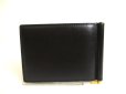 Photo2: Saint Laurent YSL Black Leather Gold H/W Bifold Bill Wallet #a850 (2)