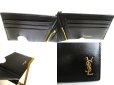 Photo9: Saint Laurent YSL Black Leather Gold H/W Bifold Bill Wallet #a850